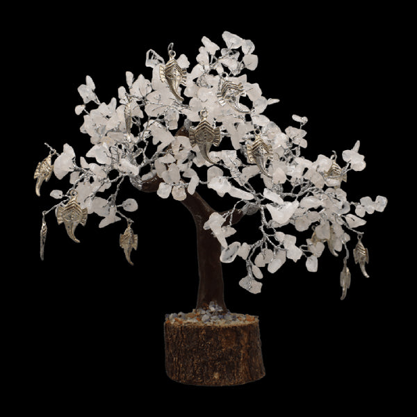 Arbre de Vie et du Bonheur: Sagesse - Quartz Rose et Ganesh