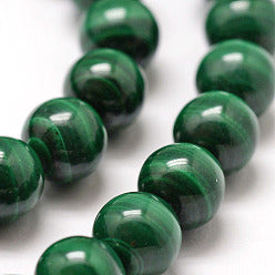 Malachite Fil de Perles Naturelle 6-8-10mm, env 39cm