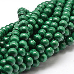 Malachite Fil de Perles Naturelle 6-8-10mm, env 39cm