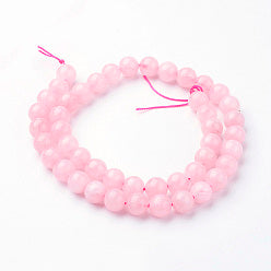 Quartz Rose Fil de Perles Naturelle 6-8-10mm, env 39cm