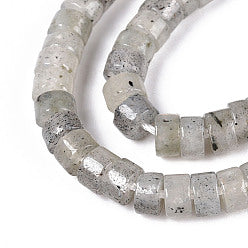 Labradorite Fil de Perles Naturelle Heishi 3.8-4.2x2-4.5mm, env 39cm
