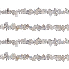 Fil de perles naturelles de Labradorite Extra chips / Baroque 80cm