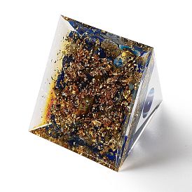 Pyramide Orgonite Lapis Lazuli et Œil de Nazar 60*60mm