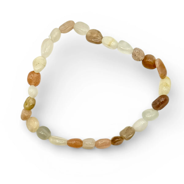 Bracelet Pierre de Lune Multicolore A+ Pierres Roulées