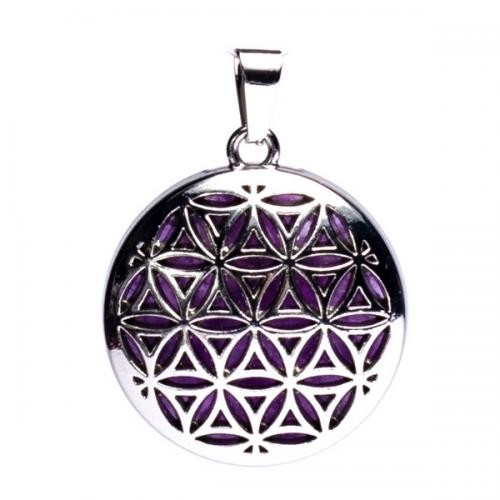 Pendentif Fleur de vie améthyste