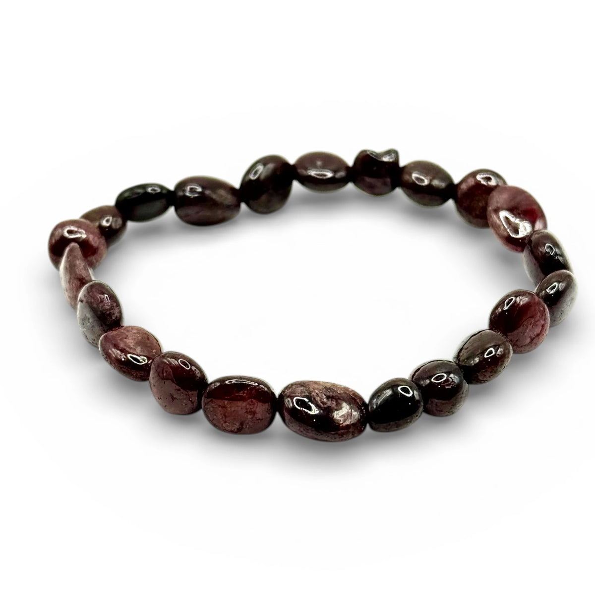 Bracelet Grenat Almandin Rouge Pierres Roulées