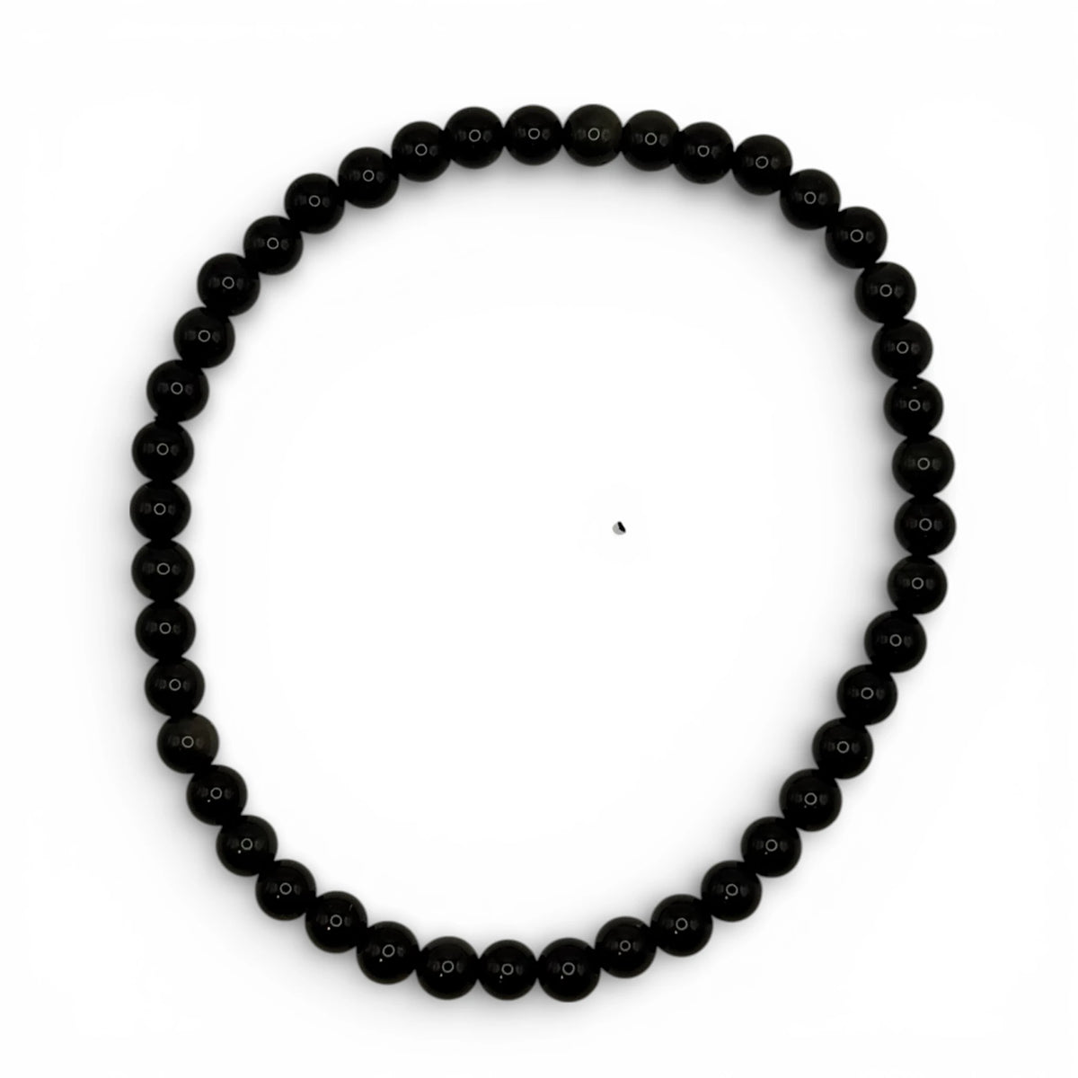 Bracelet "Protection & Clairvoyance" en Obsidienne Œil Céleste Perles Rondes