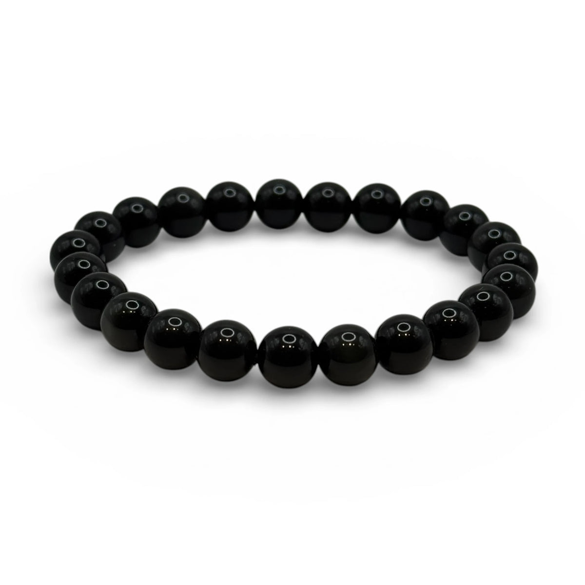 Bracelet "Protection & Clairvoyance" en Obsidienne Œil Céleste Perles Rondes