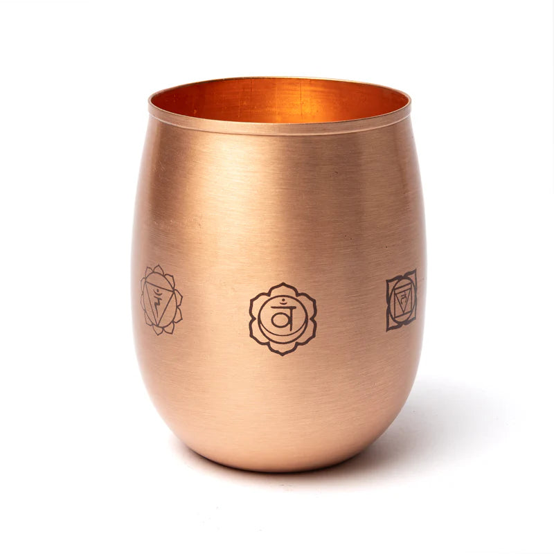 Gobelet 7 chakras en cuivre poli 350ml