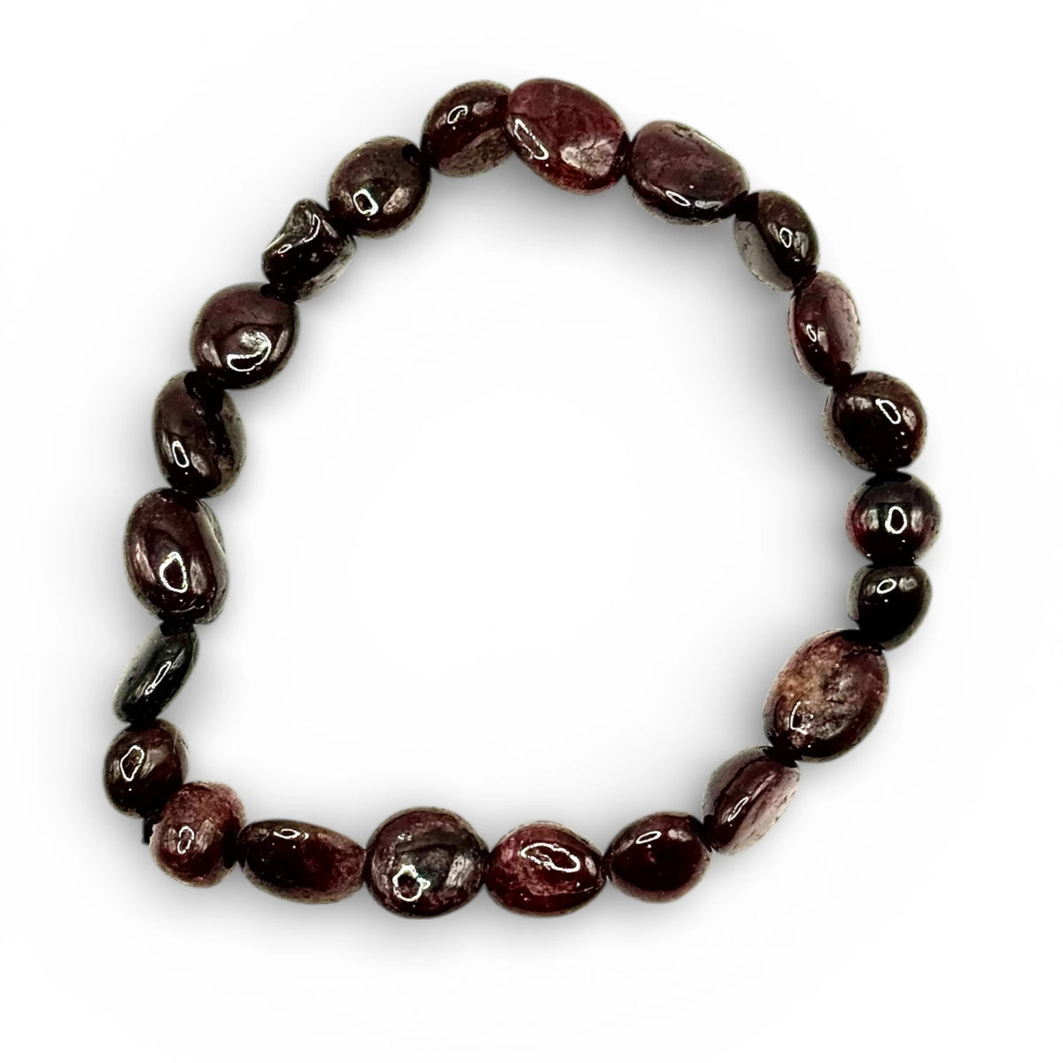 Bracelet Grenat Almandin Rouge Pierres Roulées
