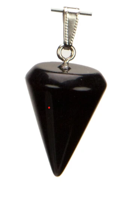 Pendentif Pendule Onyx, 30mm avec cordon réglable