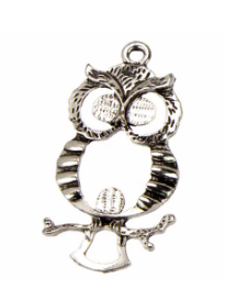 Pendentif Hibou 99x74mm avec cordon réglable