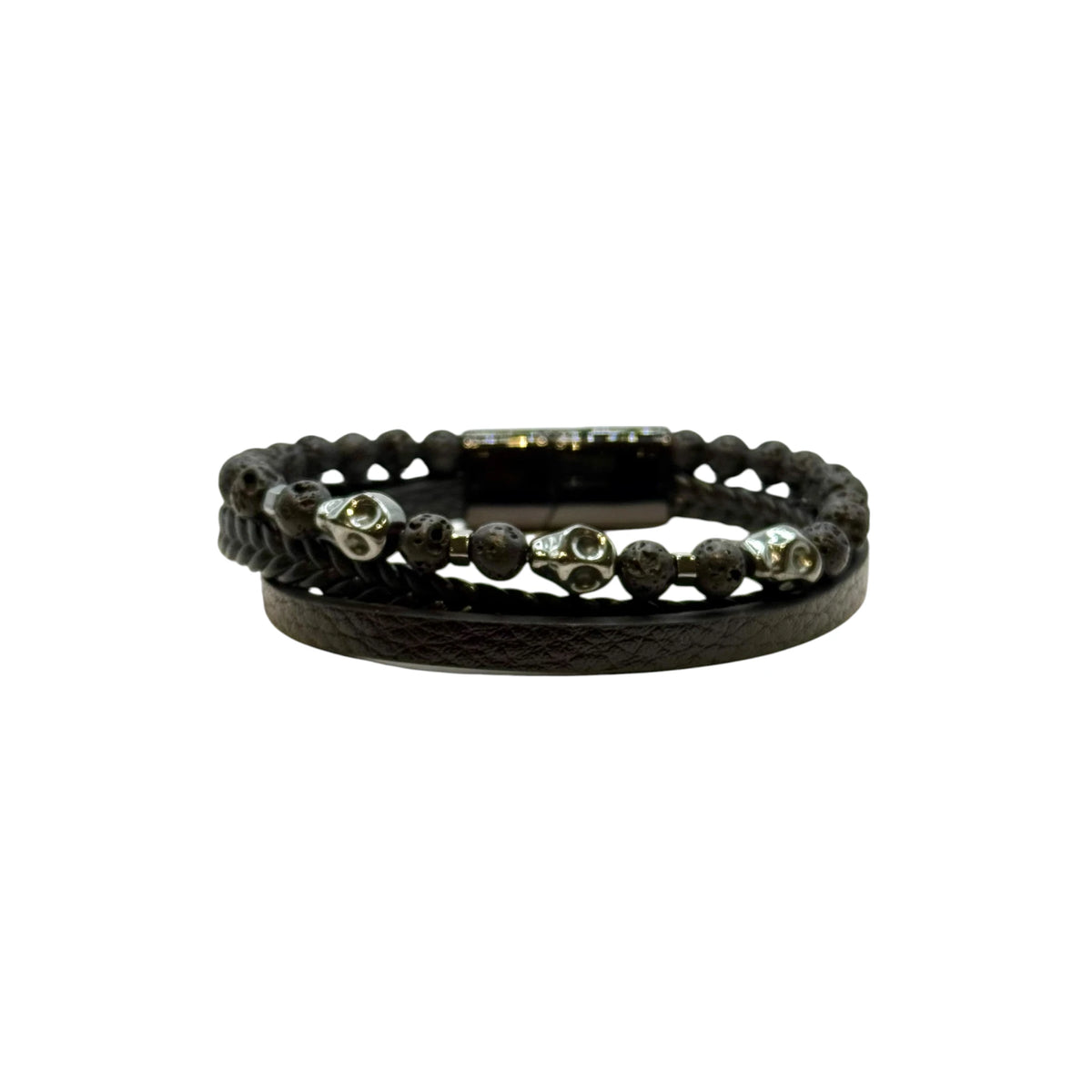 Bracelet Cuir et Pierre de Lave