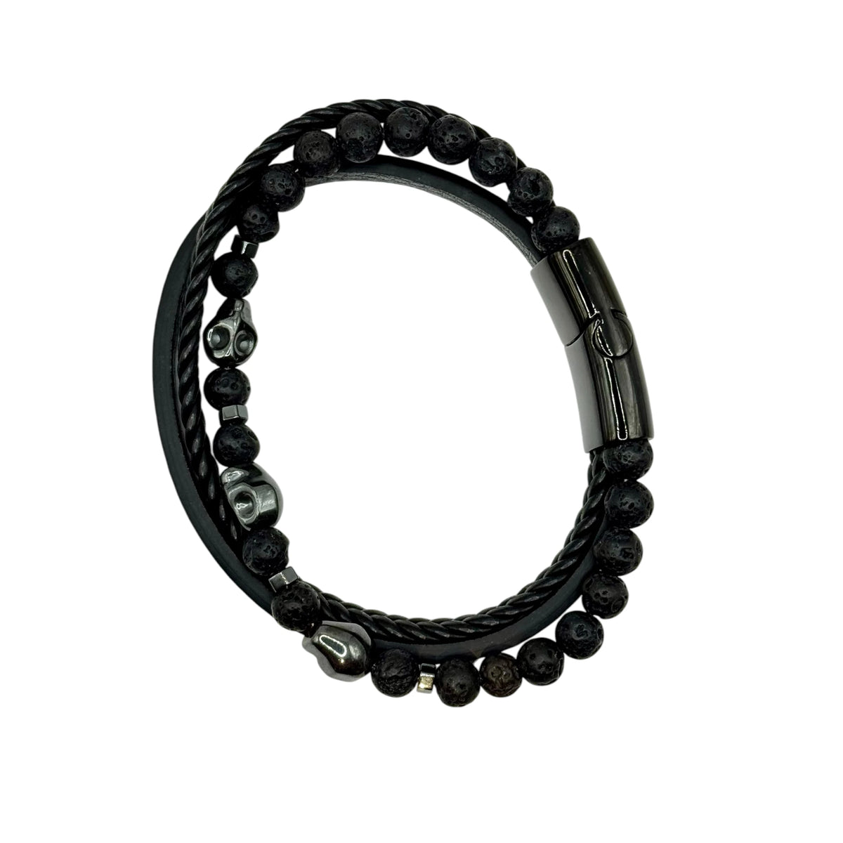 Bracelet Cuir et Pierre de Lave
