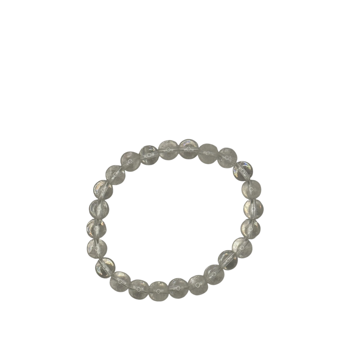 Bracelet "Clarté & Méditation" en Cristal de Roche Perles Rondes