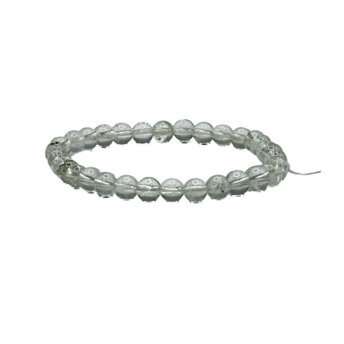 Bracelet "Clarté & Méditation" en Cristal de Roche Perles Rondes