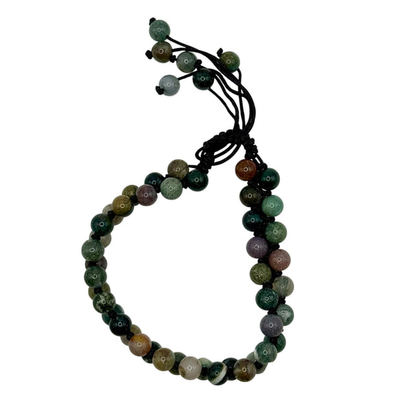 Bracelet Agate Indienne Ajustable 6 mm