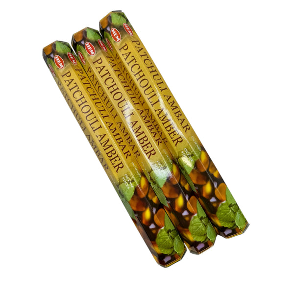 Encens Hem Patchouli Ambre, bâtonnets