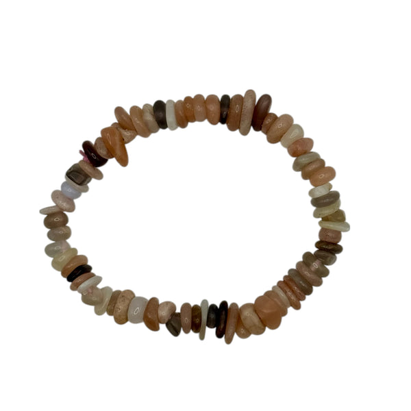Bracelet Pierre de Lune Multicolore Chips/ Baroque