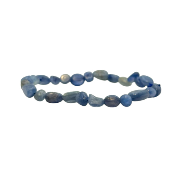 Bracelet Pierres Roulées Cyanite AA