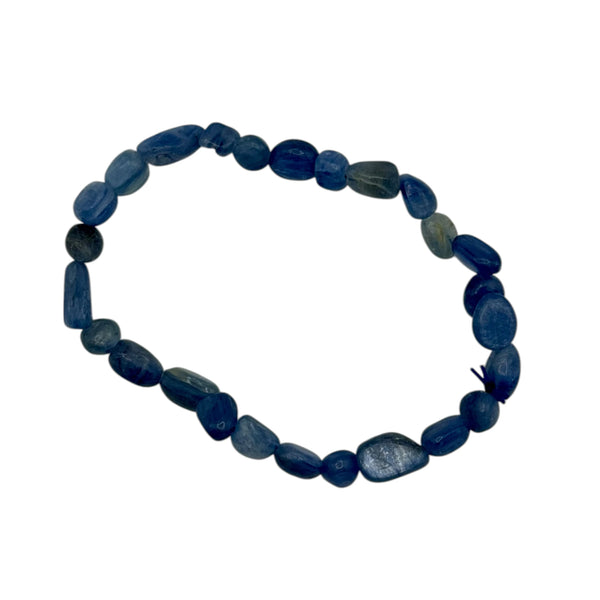 Bracelet Pierres Roulées Cyanite AA