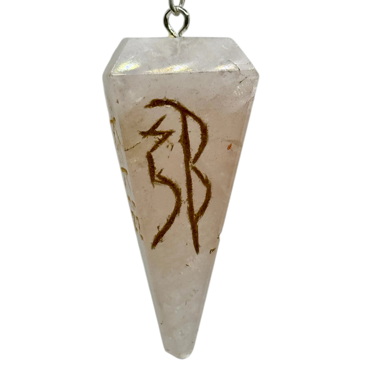 Pendule Pyramide Quartz Rose Reiki