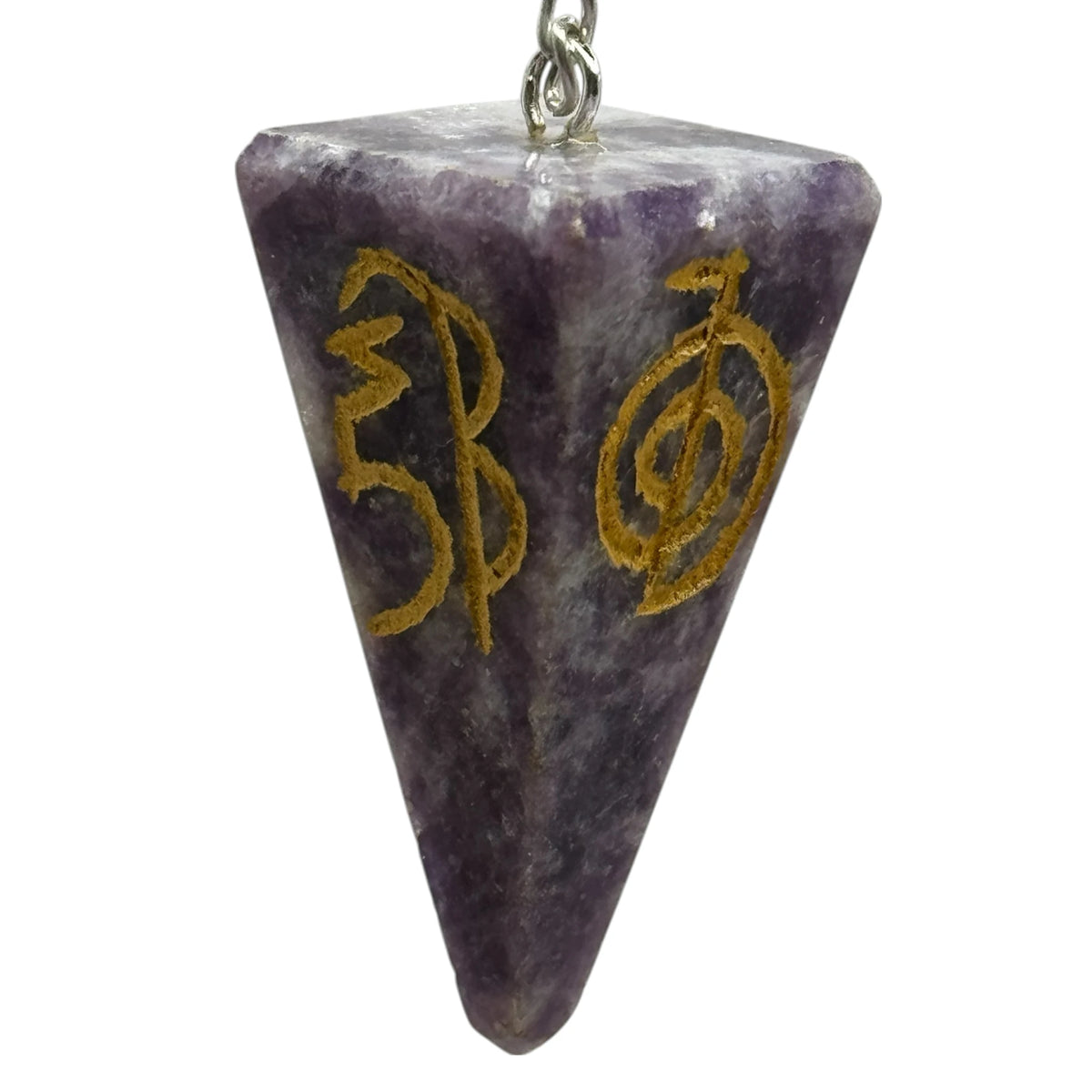 Pendule Pyramide Lépidolite Reiki
