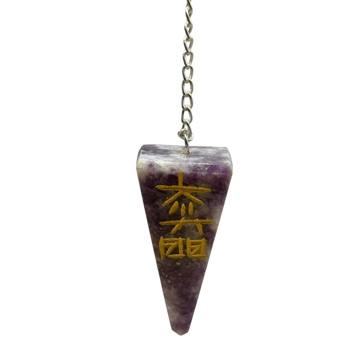 Pendule Pyramide Lépidolite Reiki