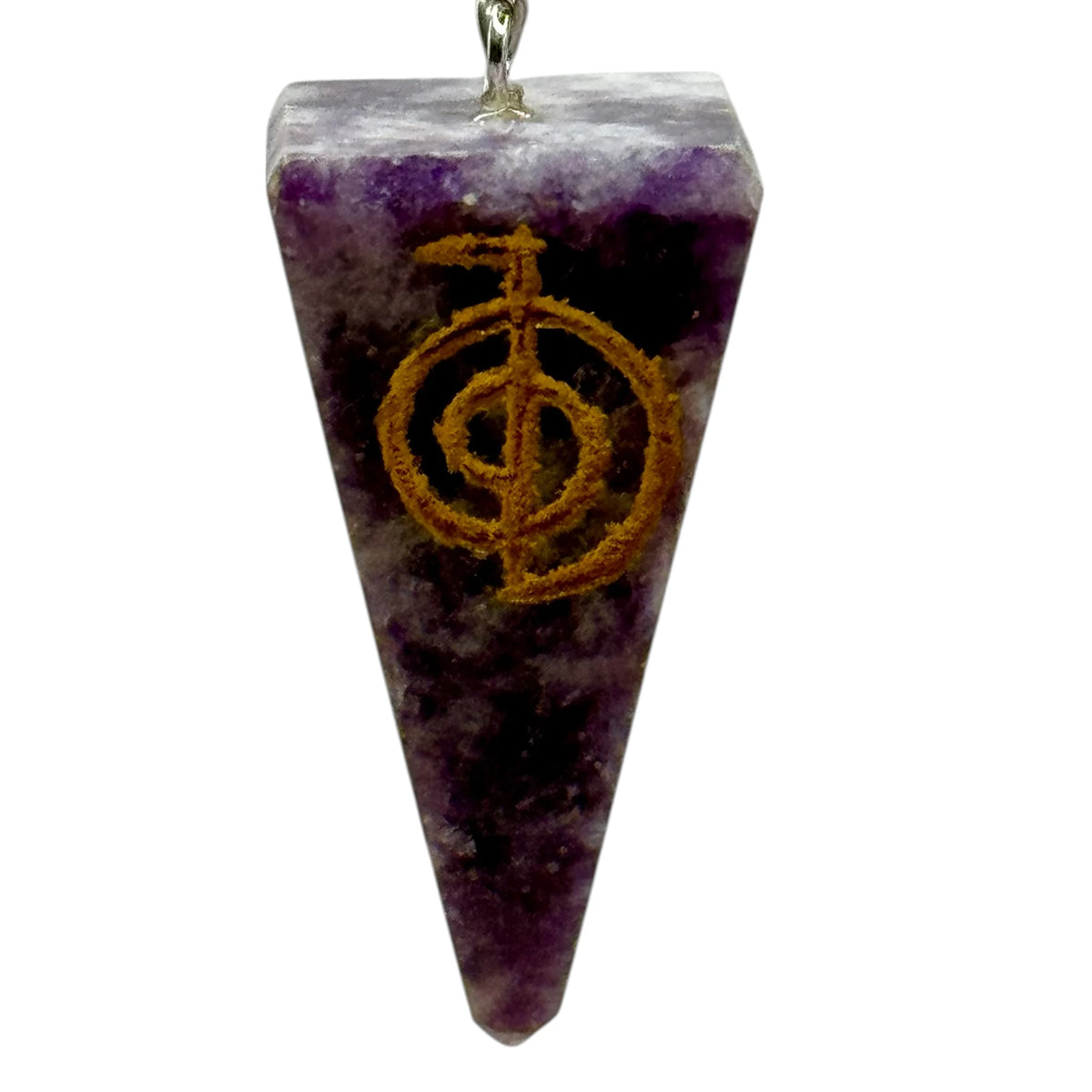 Pendule Pyramide Lépidolite Reiki