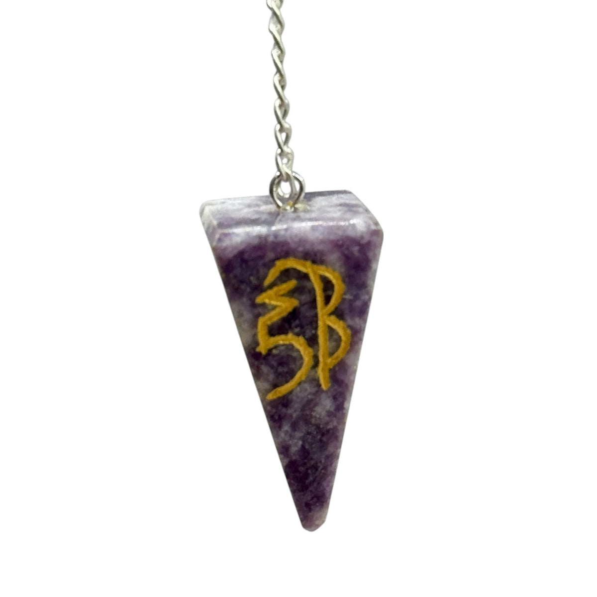 Pendule Pyramide Lépidolite Reiki