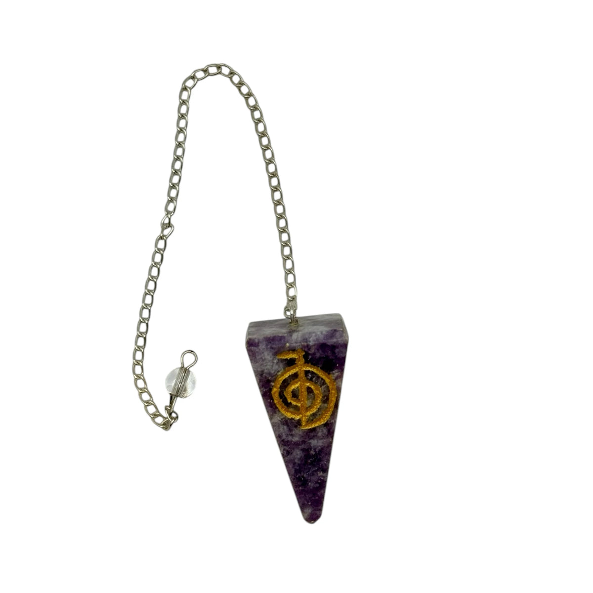 Pendule Pyramide Lépidolite Reiki