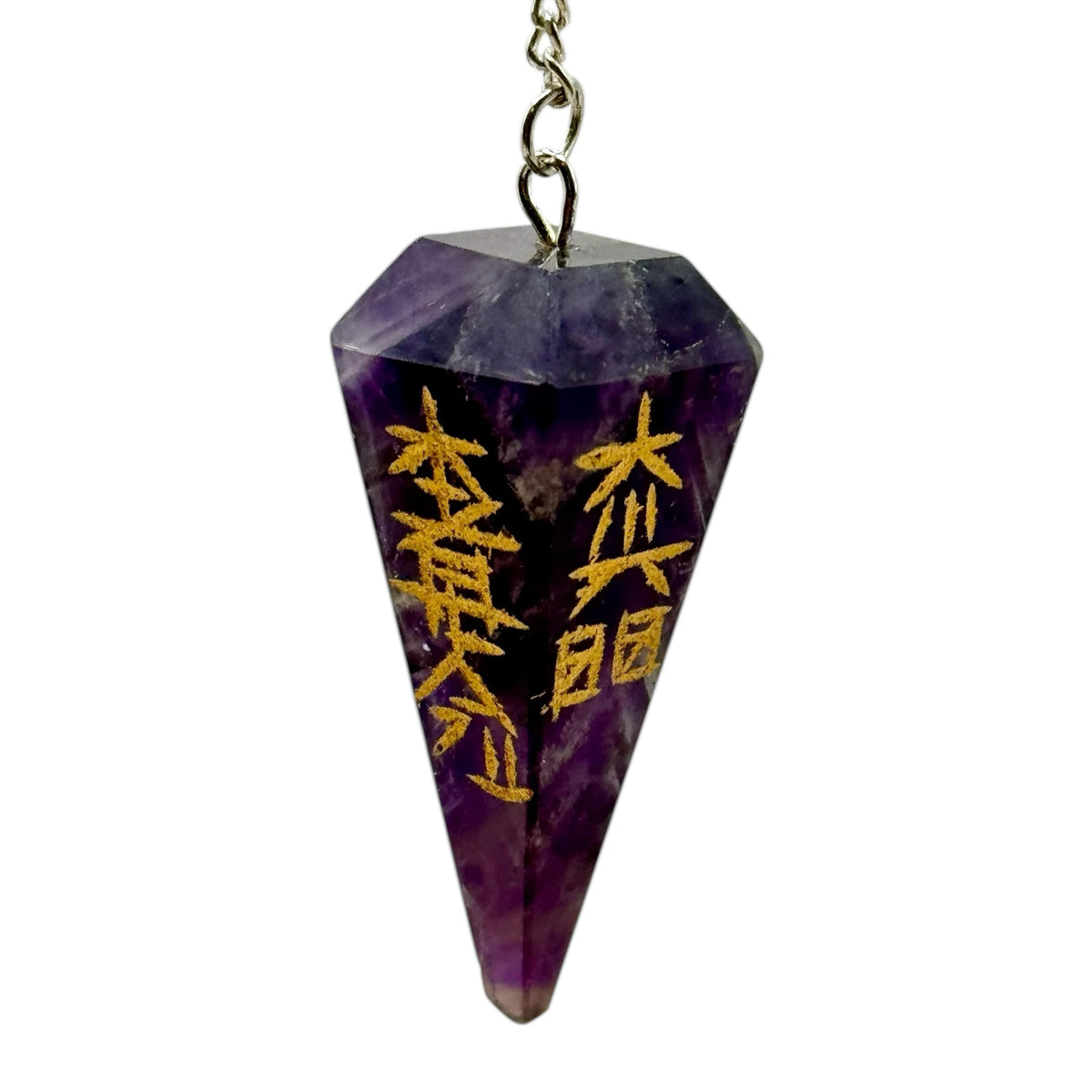 Pendule Pyramide Améthyste Reiki