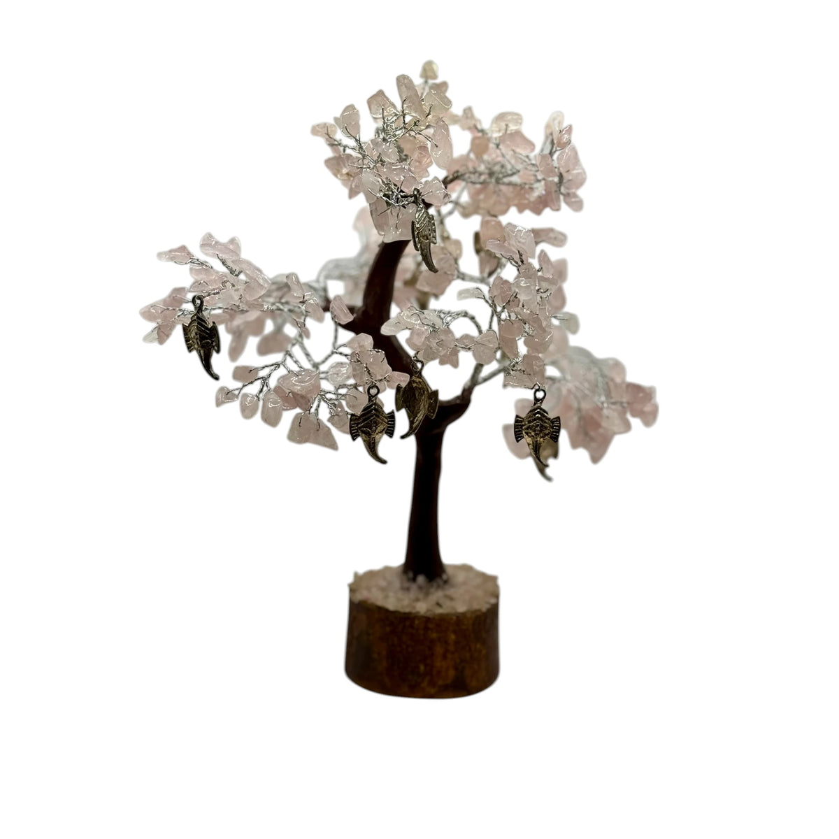 Arbre de Vie et du Bonheur: Sagesse - Quartz Rose et Ganesh