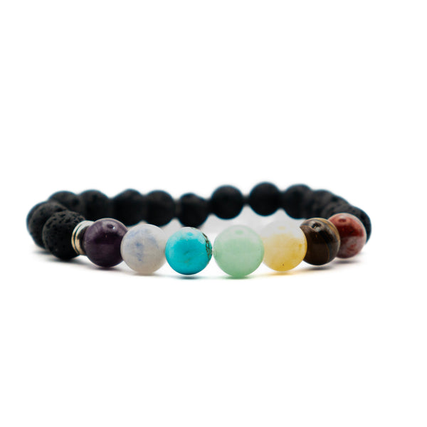 Bracelet Pierre de Lave 7 Chakras