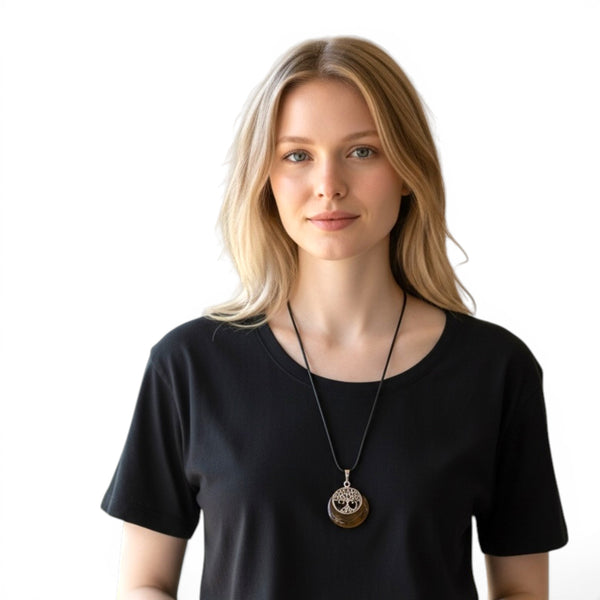 Pendentif Œil de Tigre et Arbre de Vie