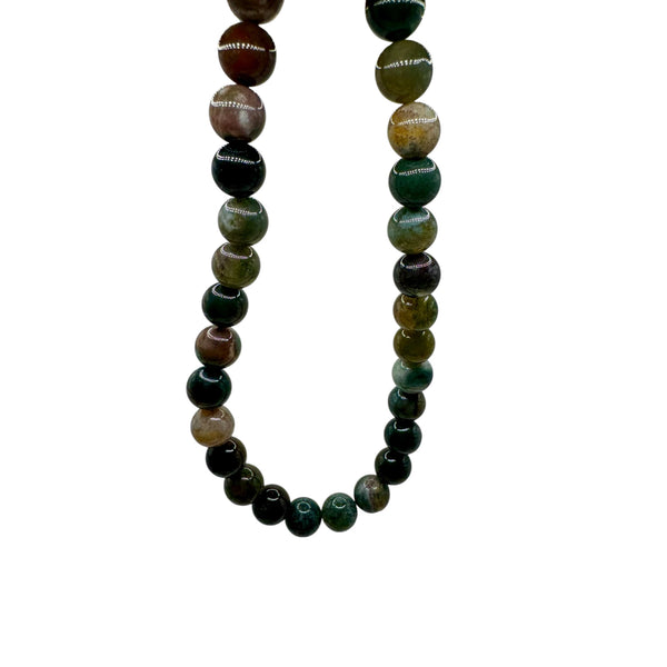Agate Indienne Fil de Perles Naturelle 6-8mm, env 39cm