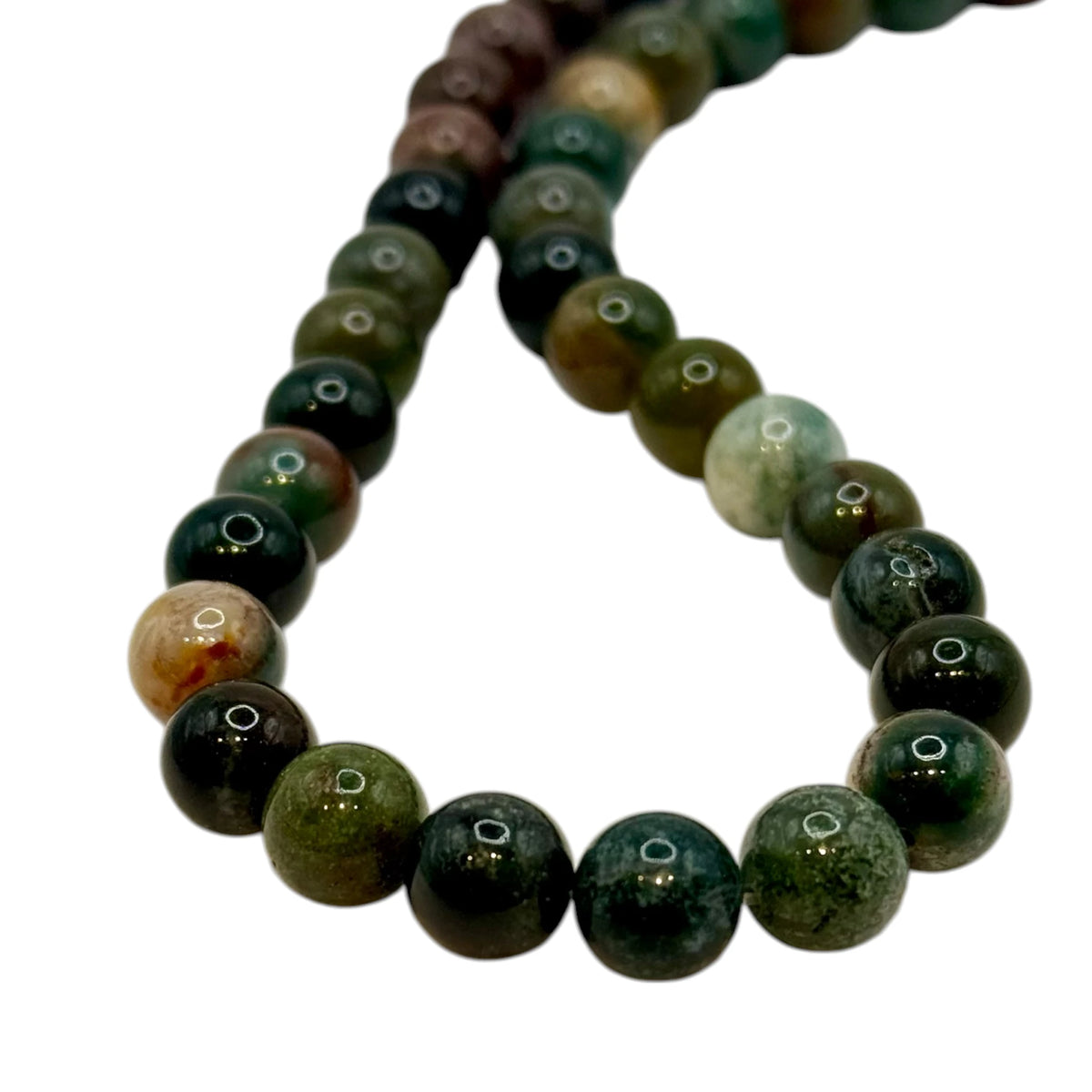 Agate Indienne Fil de Perles Naturelle 6-8mm, env 39cm