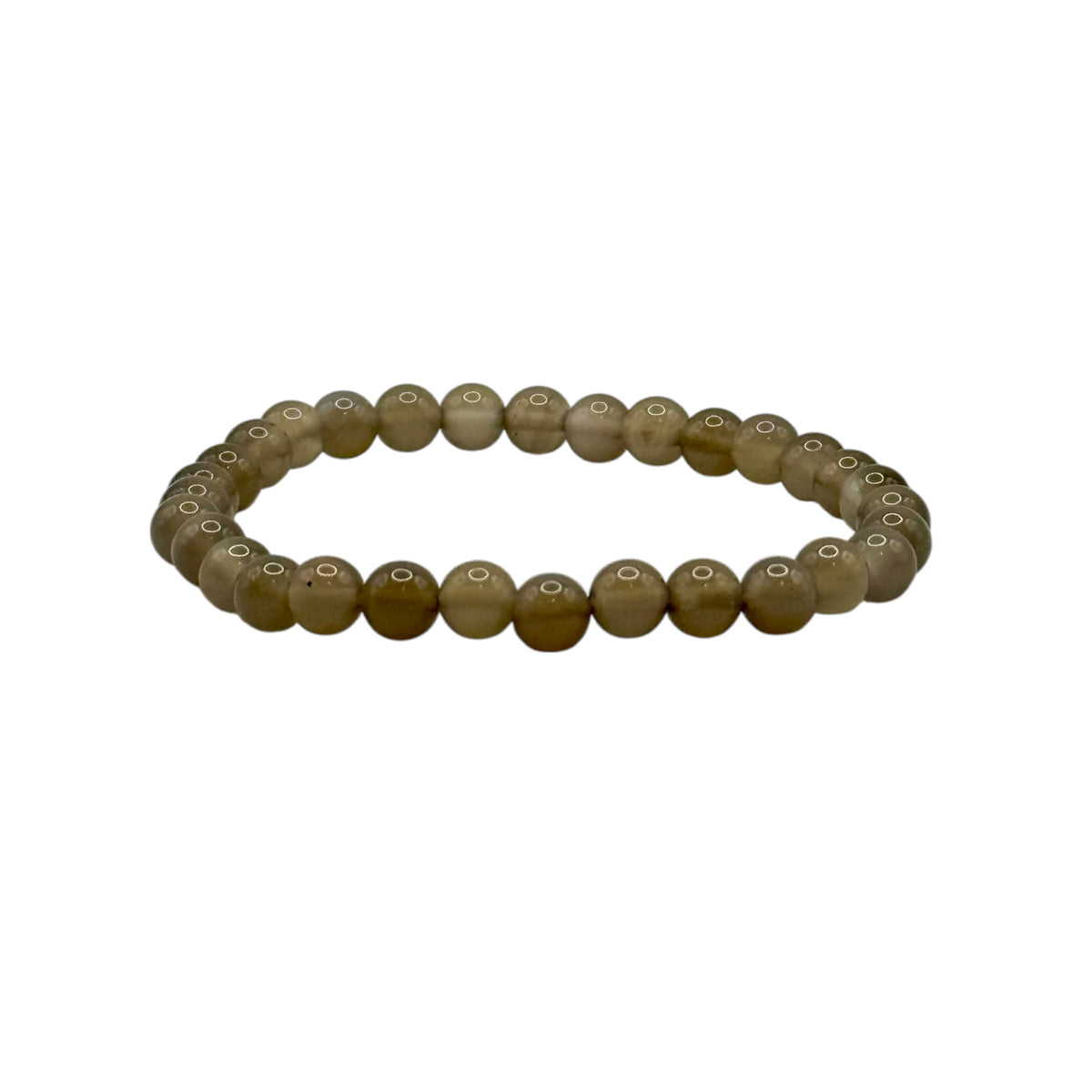 Bracelet “Équilibre & Ancrage” en Agate Grise Perles Rondes
