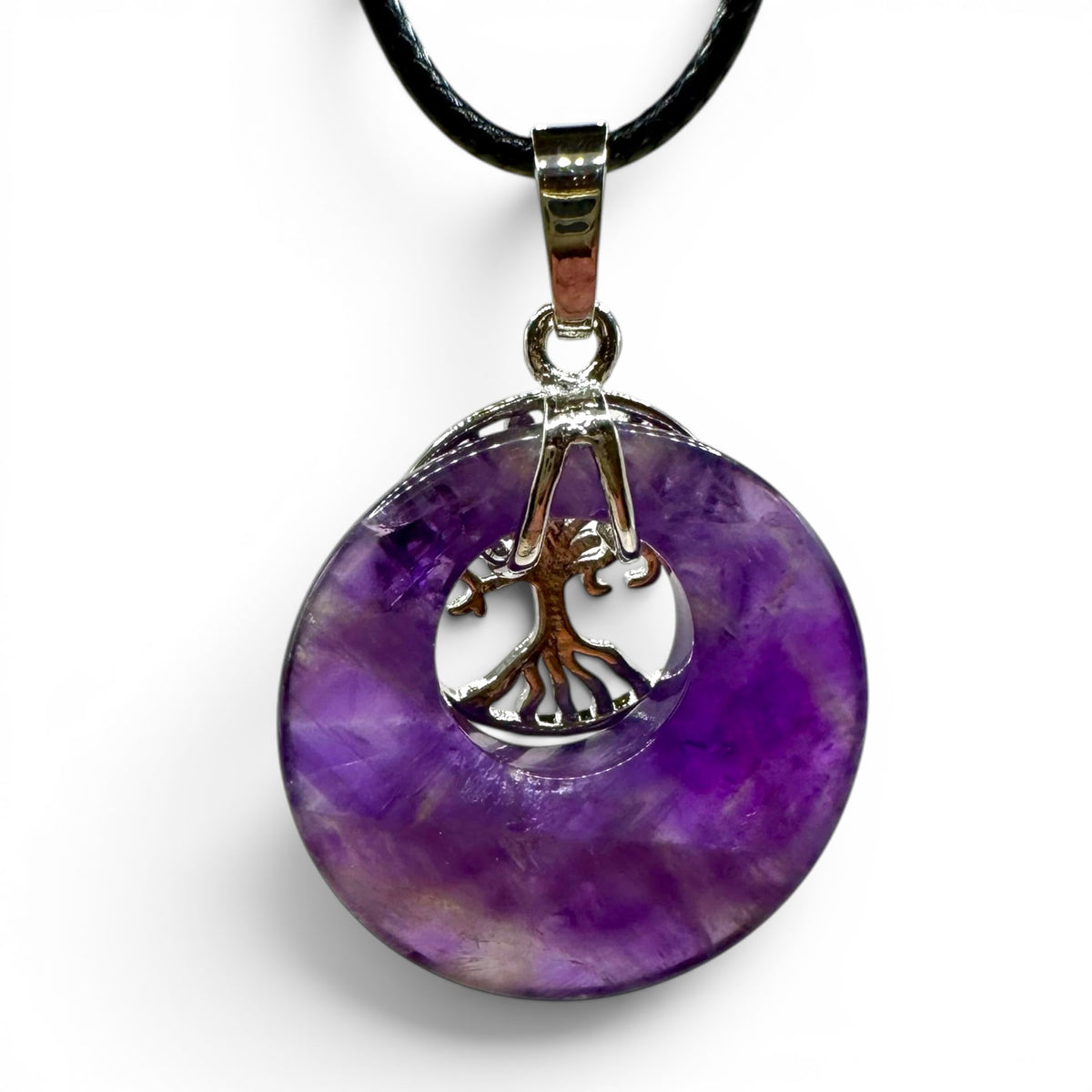 Pendentif Améthyste et Arbre de Vie