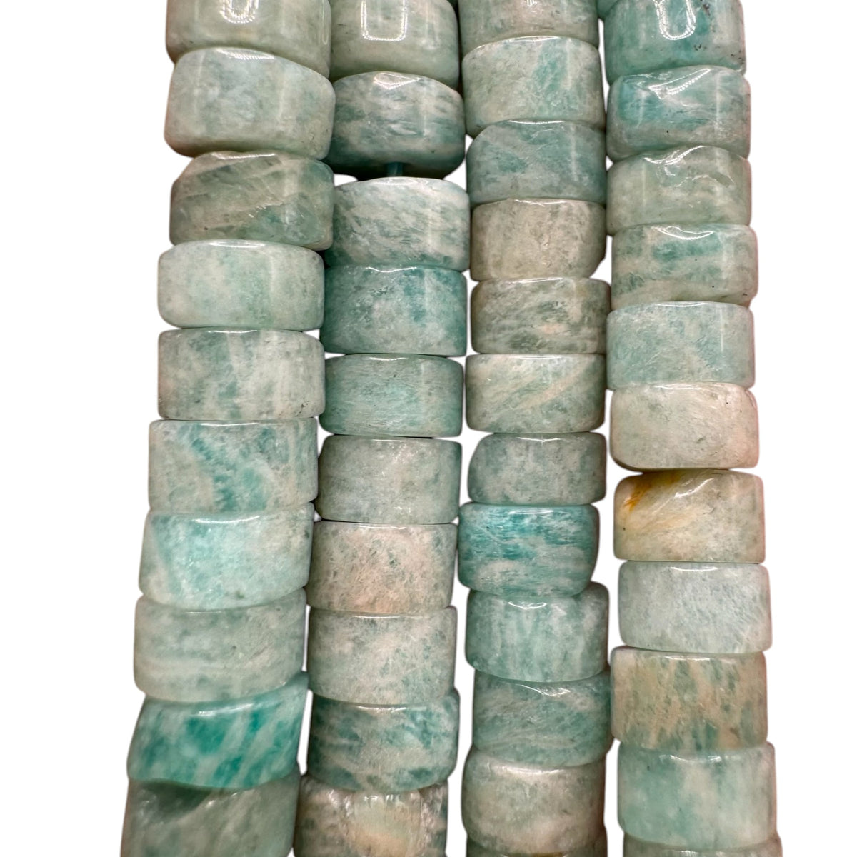 Amazonite Fil de Perles Naturelle Heishi 6x3-4 , env 39cm