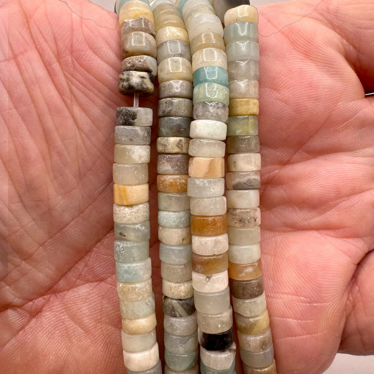 Amazonite Multi Fil de Perles Naturelle Heishi 6x3-3.5 , env 39cm