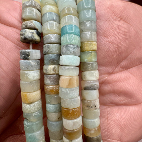 Amazonite Multi Fil de Perles Naturelle Heishi 6x3-3.5 , env 39cm