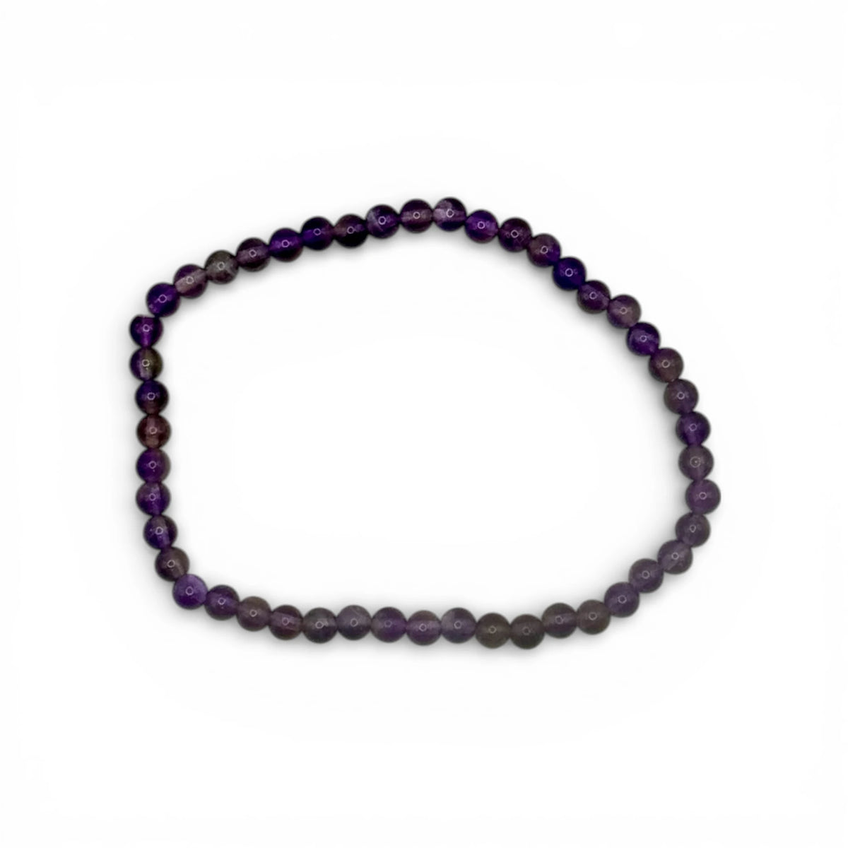 Bracelet Améthyste Perles Rondes | Anti-Stress et Sommeil