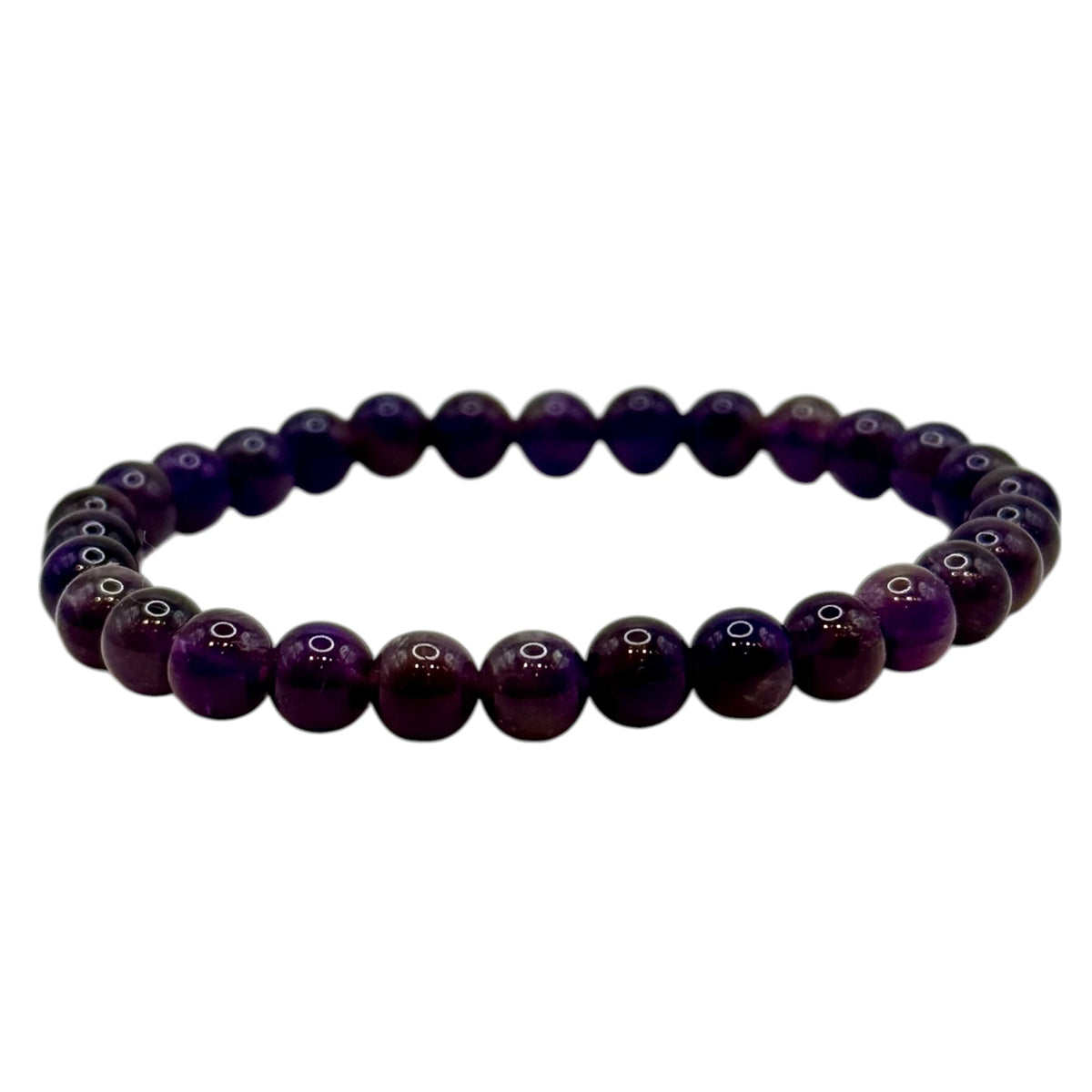 Bracelet Améthyste Perles Rondes | Anti-Stress et Sommeil