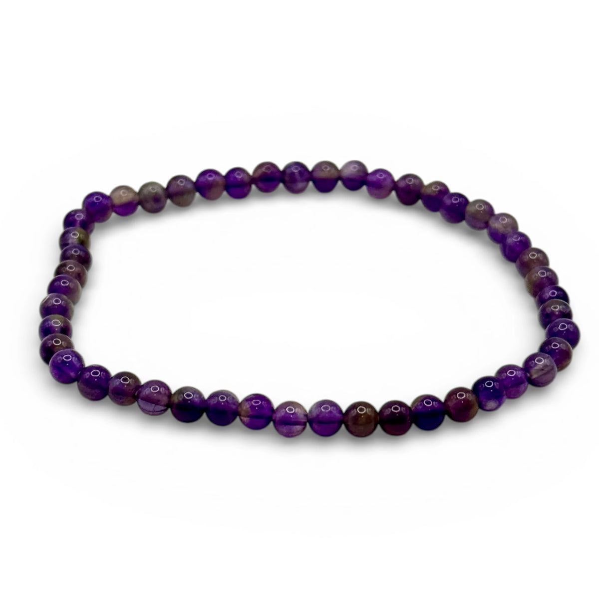 Bracelet Améthyste Perles Rondes | Anti-Stress et Sommeil
