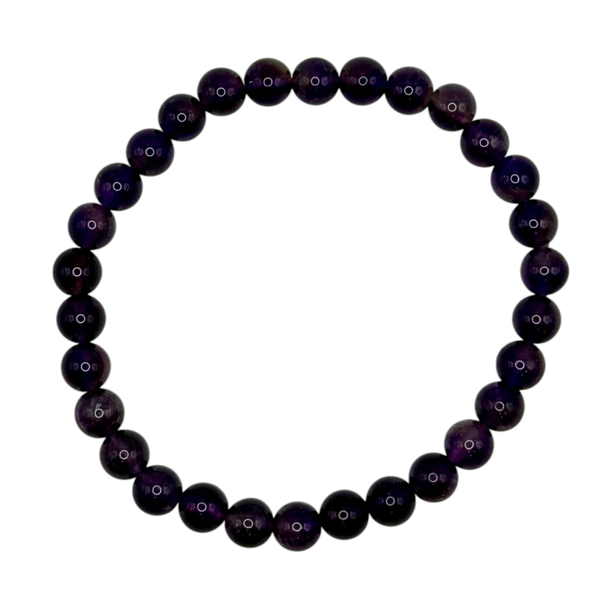 Bracelet Améthyste Perles Rondes | Anti-Stress et Sommeil