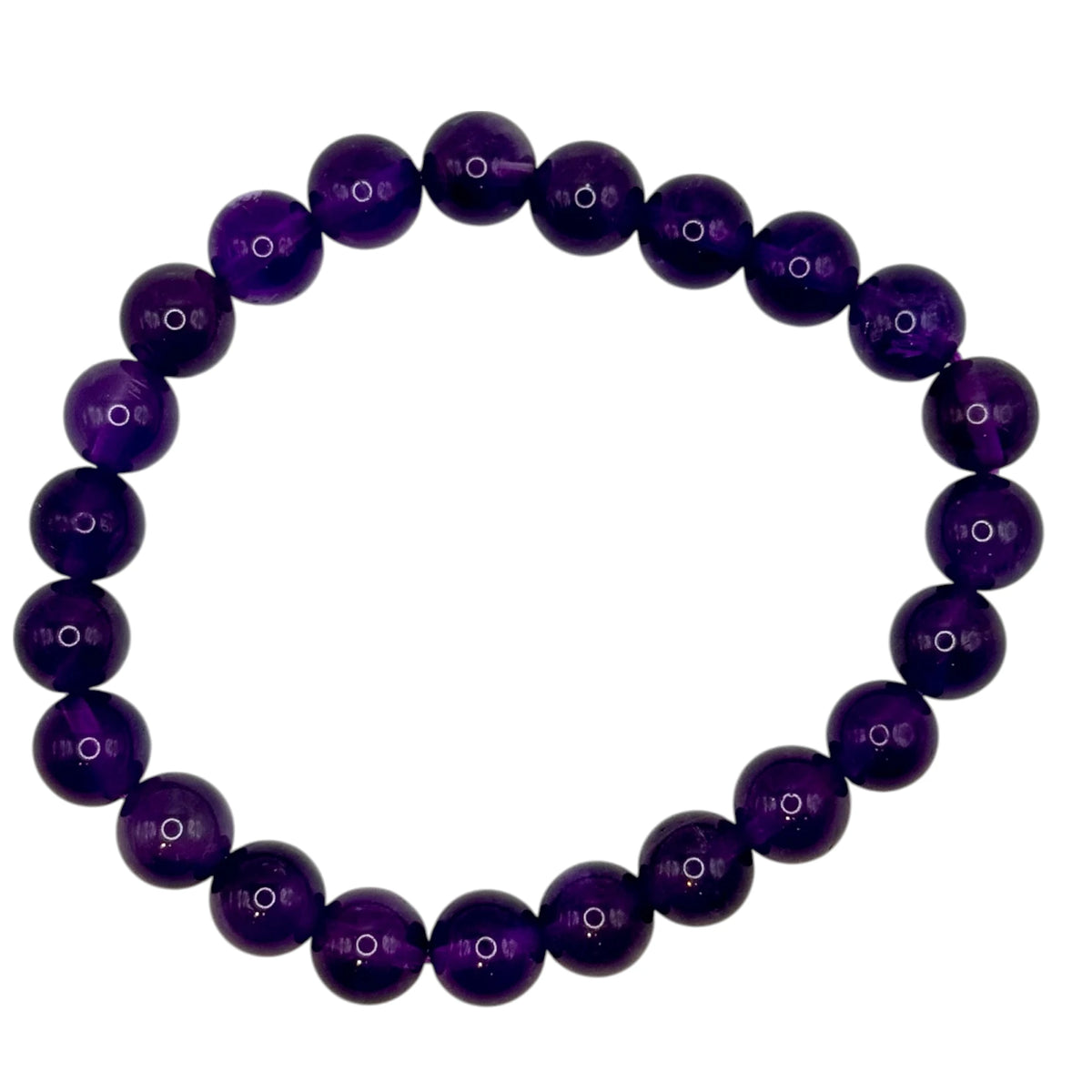 Bracelet Améthyste Perles Rondes | Anti-Stress et Sommeil