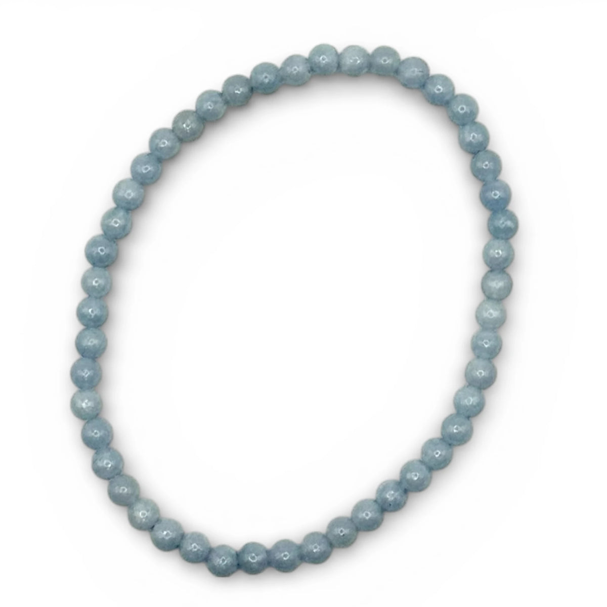Bracelet “Paix & Connexion” en Angélite Perles Rondes