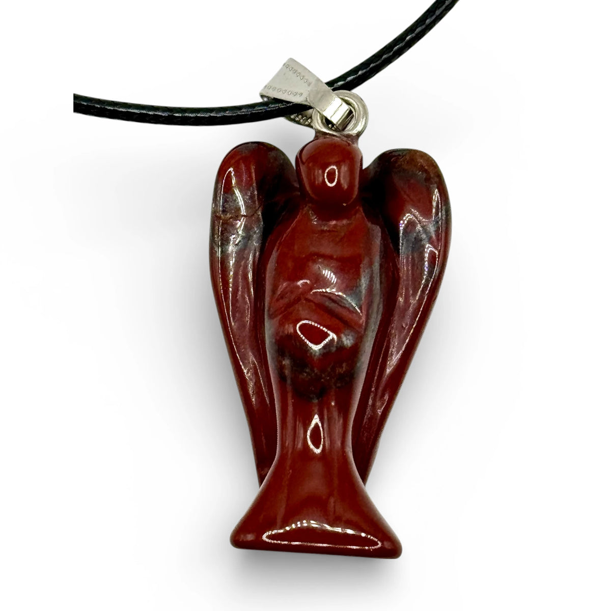 Pendentif Ange, 36mm, Obsidienne Acajou avec cordon réglable