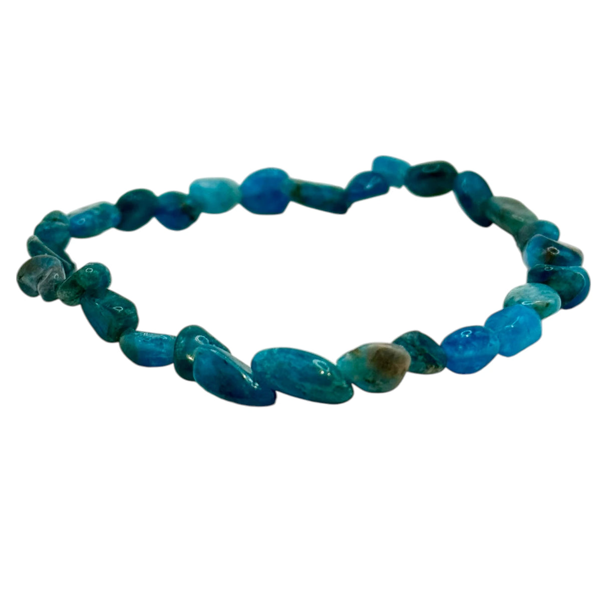 Bracelet Apatite Bleue Pierres Roulées